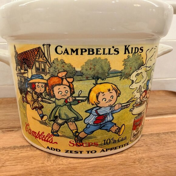 Vintage 1996 Campbell’s Kids Soup Tureen with Lid and Ladle Advertising - Picture 7 of 9